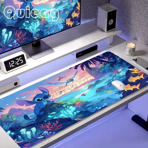 Tapis de souris Stitch - Rivière Tropicale au Crépuscule