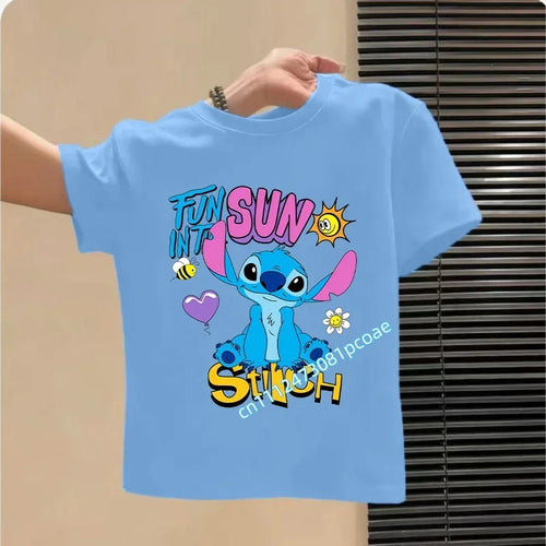 T-shirt Stitch Bleu Fun In The Sun