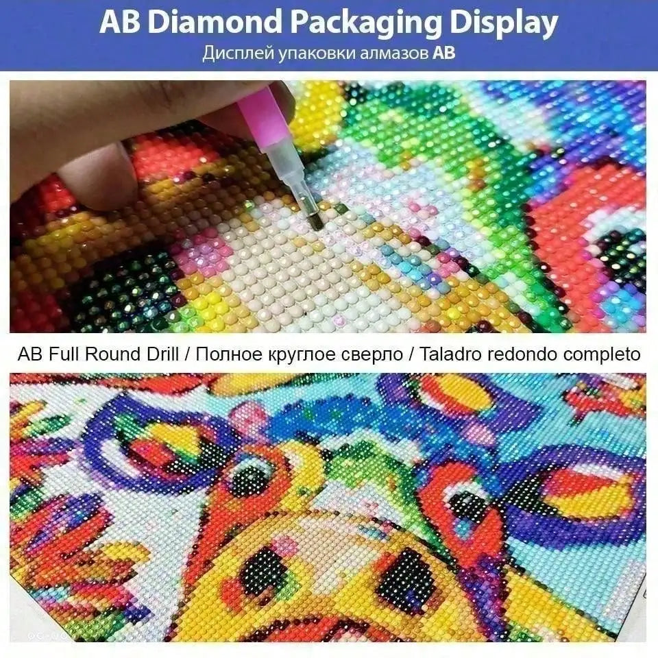 Broderie diamant Stitch - Duo Cosmique à Diamants Carrés