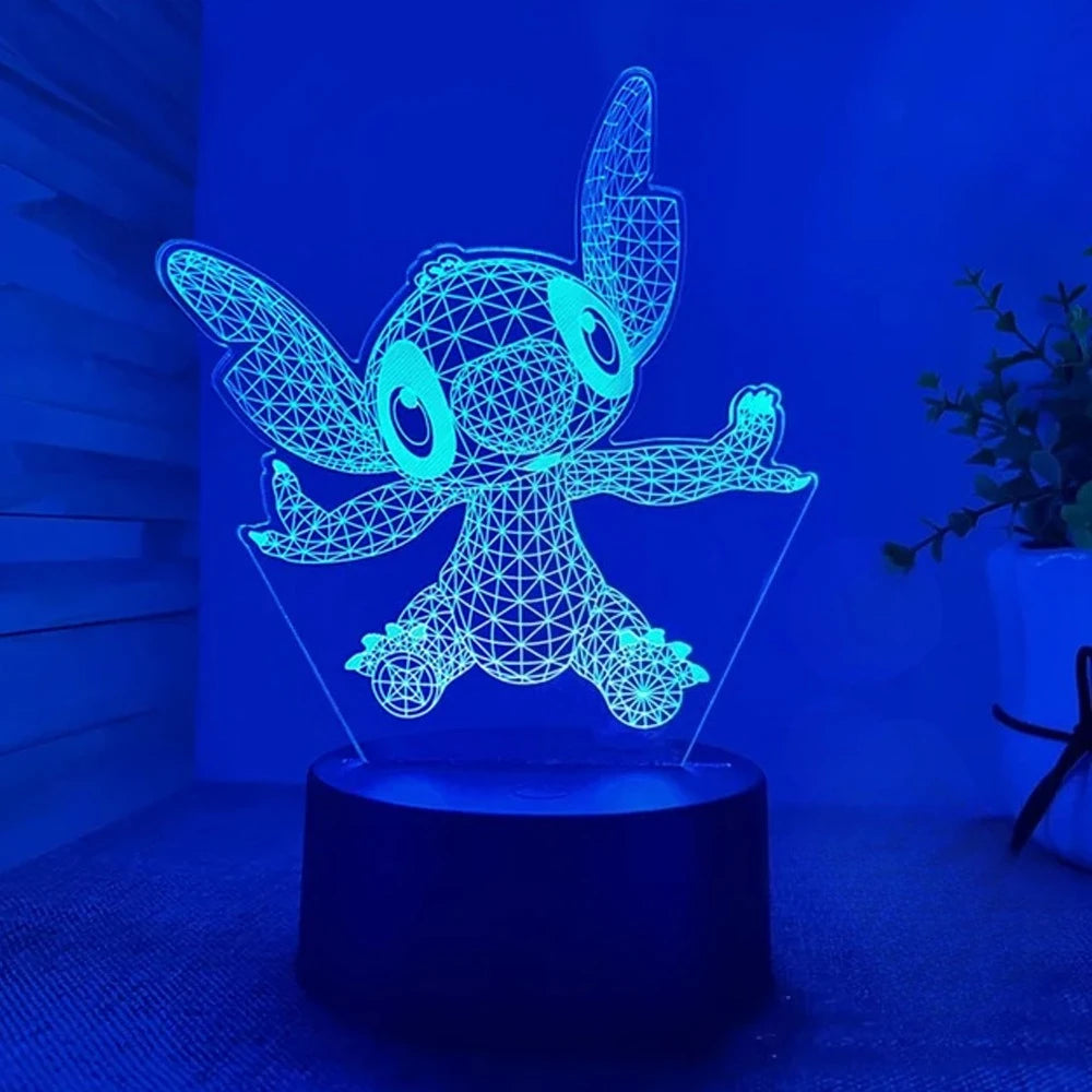 Lampe LED Stitch - Silhouette Géométrique