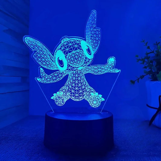 Lampe LED Stitch - Silhouette Géométrique