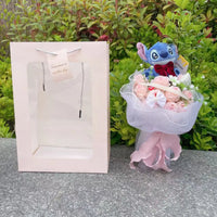 Roses Pastel et Sac Cadeau