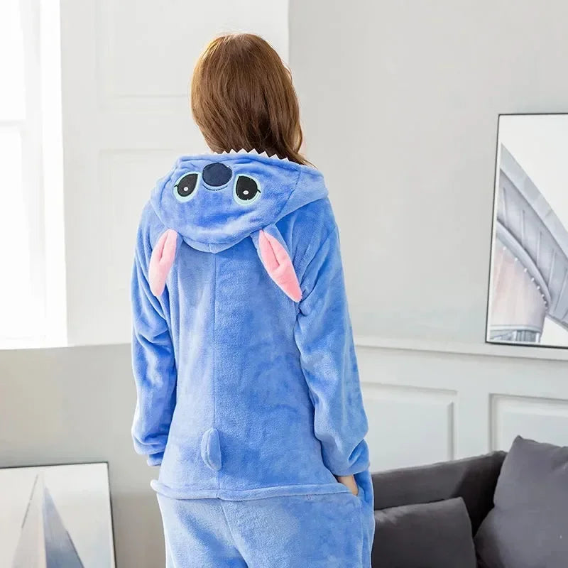 Combinaison Stitch - Bleue avec Visage sur la Capuche
