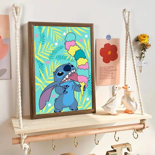Affiche Stitch - Glace Géante Multicolore