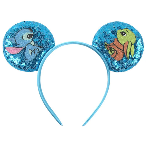 Serre-tête Stitch et Poisson à Sequins Bleus