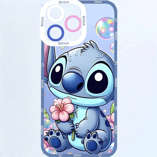 Coque iPhone Stitch - Fleur Rose