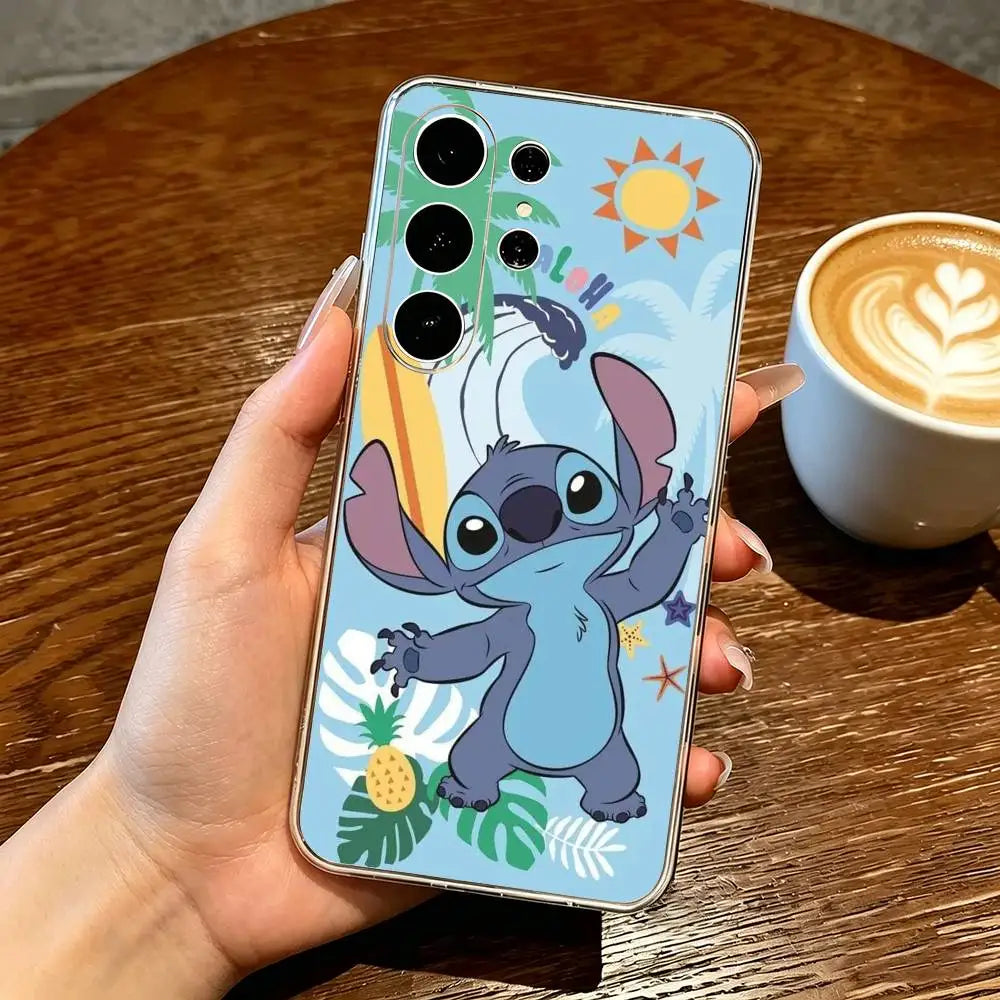Coque Samsung Stitch - Surfeur et Palmiers