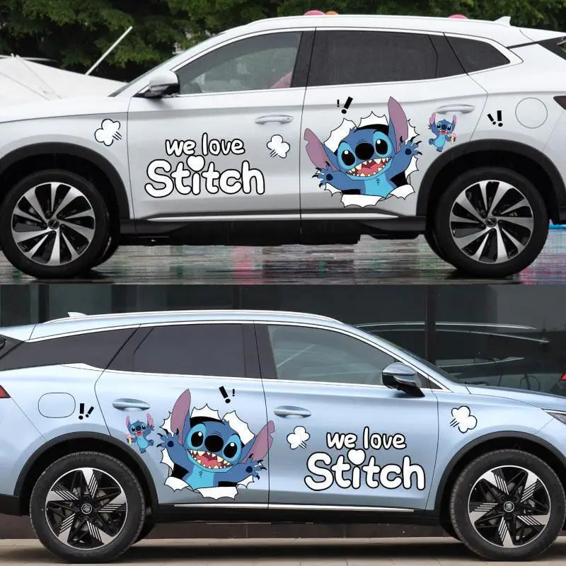 Autocollants voiture Stitch - Papier Déchiré We Love Stitch