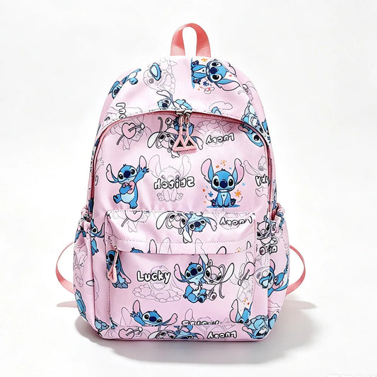 Sac à dos Stitch et Angel - Rose et Motifs Variés