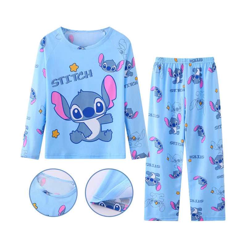 Pyjama Stitch - Bleu Étoilé à Manches Longues