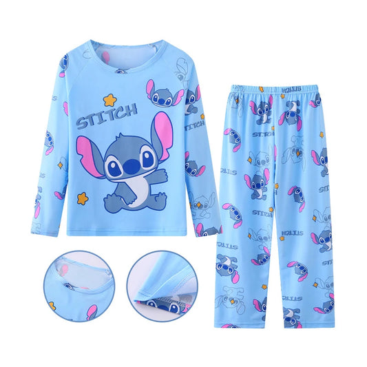 Pyjama Stitch - Bleu Étoilé à Manches Longues