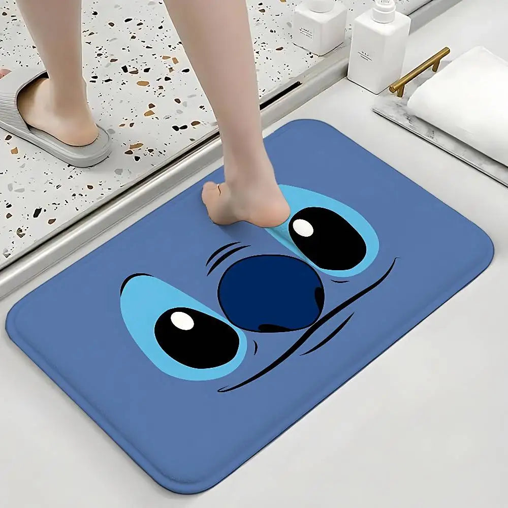 Tapis Stitch - Grand Visage Bleu