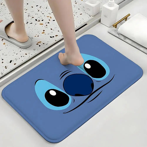 Tapis Stitch - Grand Visage Bleu