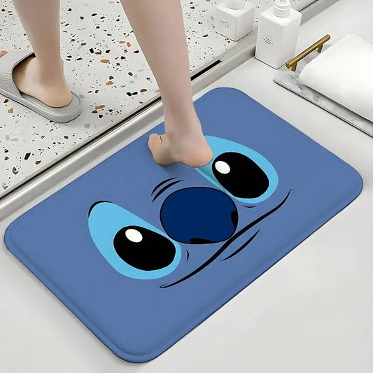 Tapis Stitch - Grand Visage Bleu