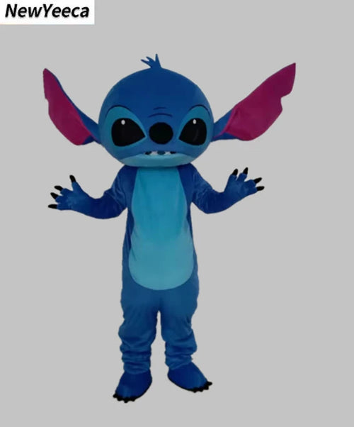 Costume mascotte Stitch - Bleu et Oreilles Horizontales