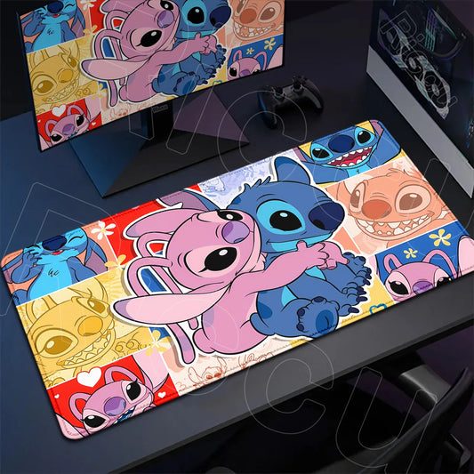 Tapis de souris Stitch et Angel - Câlin et Vignettes Colorées
