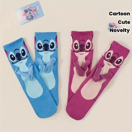Lot de 2 paires de chaussettes Stitch et Angel
