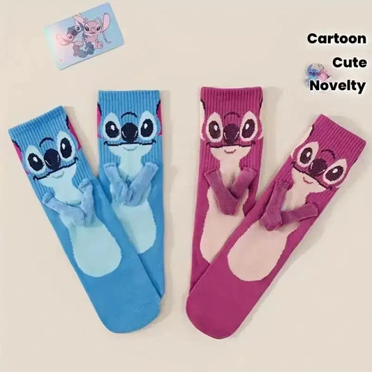 Lot de 2 paires de chaussettes Stitch et Angel
