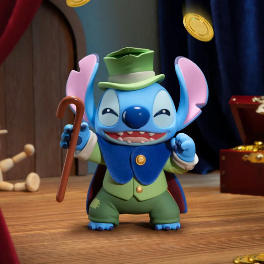 Figurine Stitch - Costume Vert et Canne