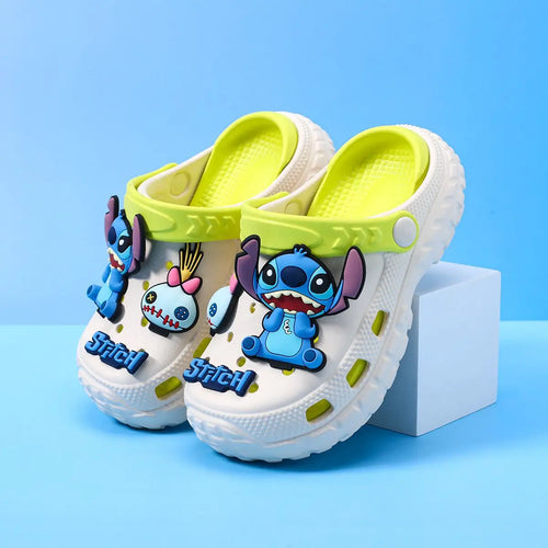 Sabots Stitch - Blancs et Jaune Vif