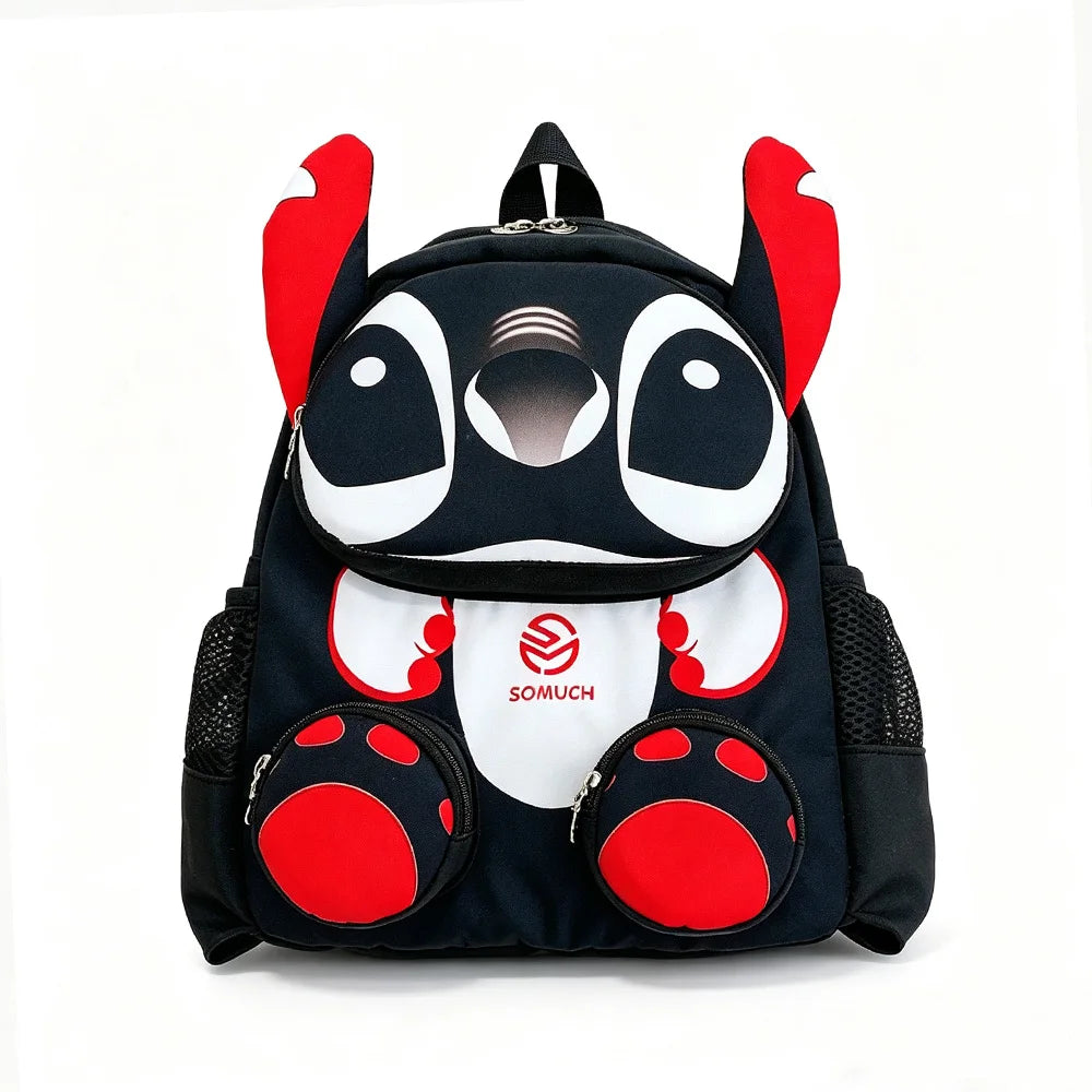 Sac à dos Stitch - Noir et Rouge avec Oreilles