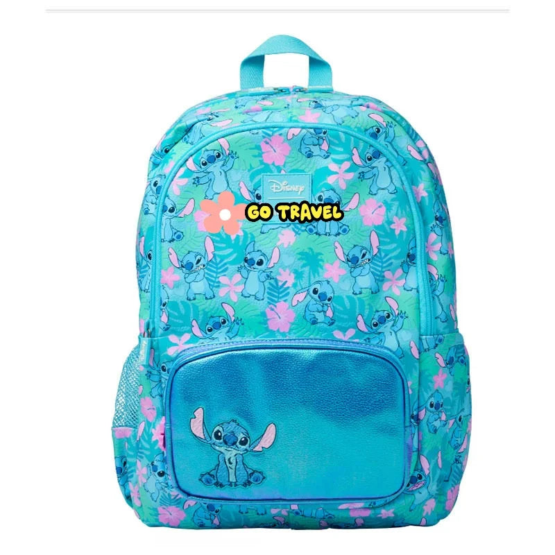 Sac à dos Stitch - Turquoise à Petits Motifs Fleuris