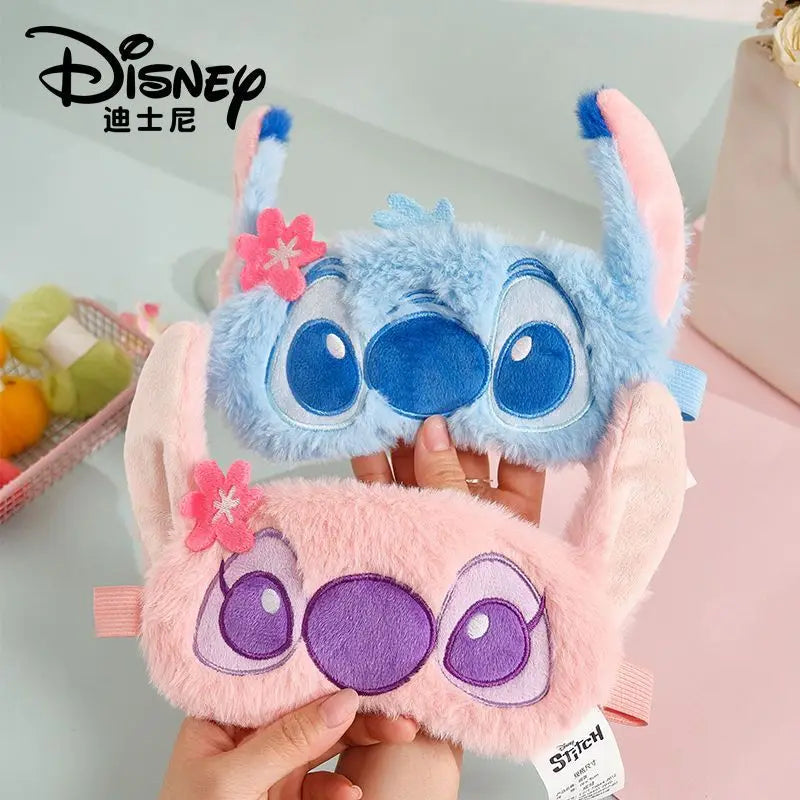 Masque de sommeil Stitch - Bleu Clair avec Fleur
