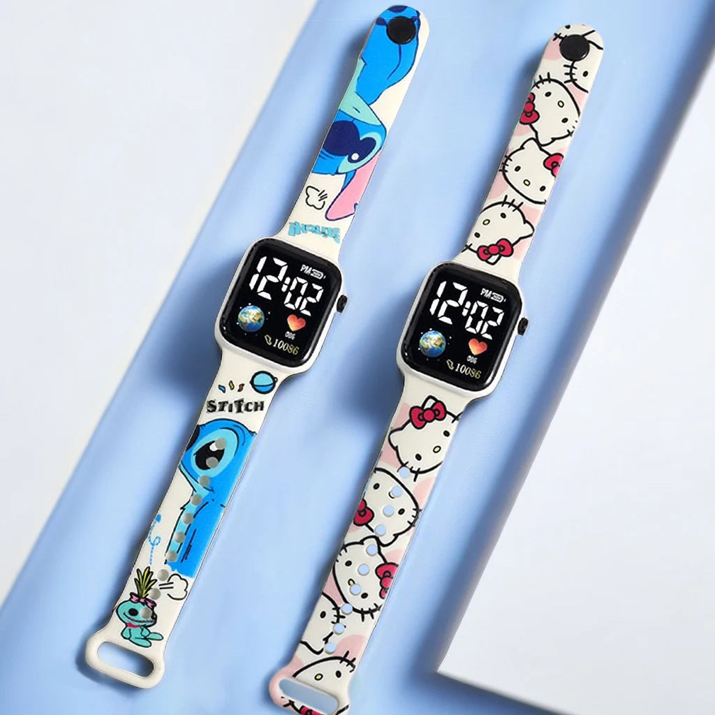 Montre numérique Stitch - Bracelet Illustré