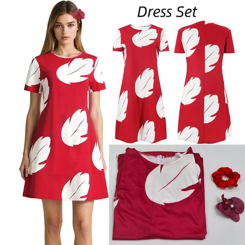 Déguisement Lilo - Robe et Deux Fleurs