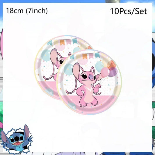 Lot de 10 assiettes Angel - Ballons 18 cm