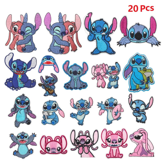 Lot de 20 écussons Stitch et Angel - Assortis