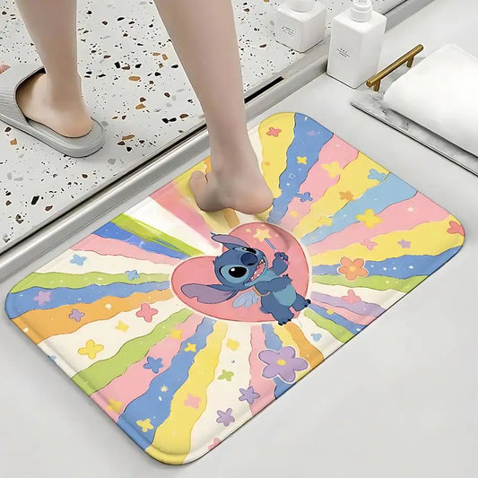Tapis Stitch - Lune et Rayons Pastel