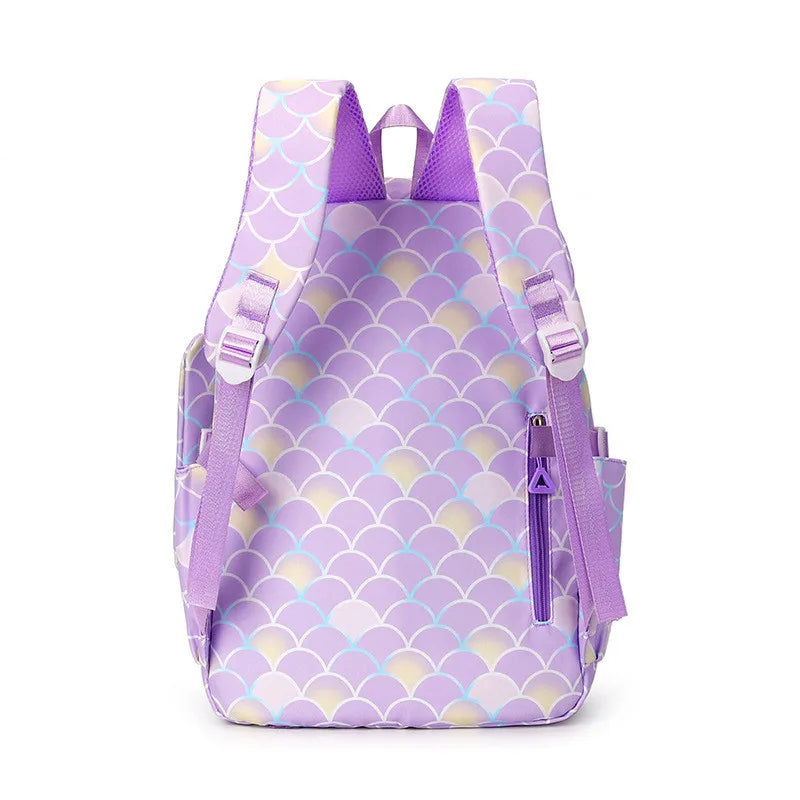 Ensemble sac à dos Stitch - Fleuri à Écailles Bleues