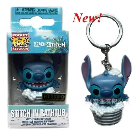 Porte-clés Figurine Stitch Dans son Bain