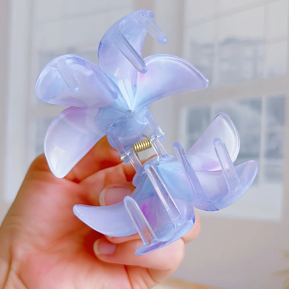 Pince à cheveux Stitch - Fleur Blanche