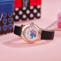 Dorée Rose à Bracelet Noir