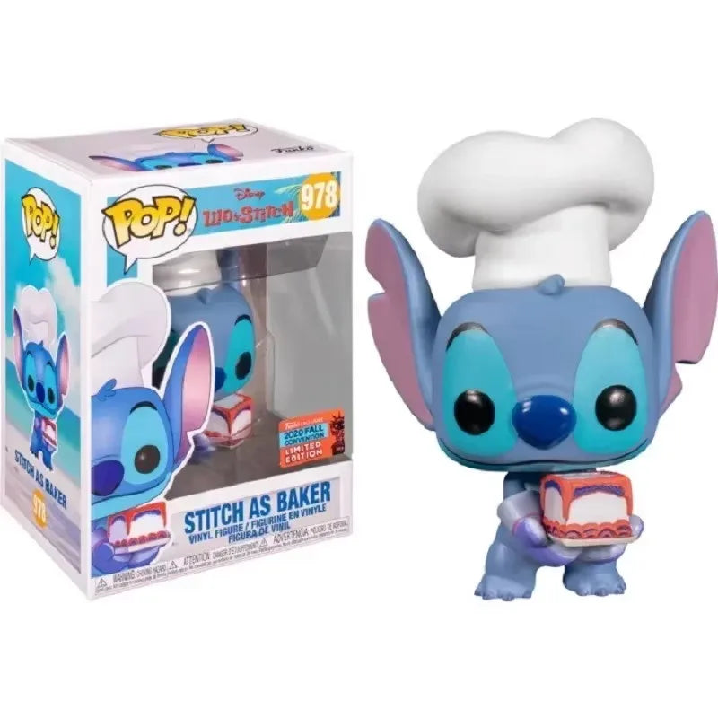 Figurine Stitch - Pâtissier avec Gâteau