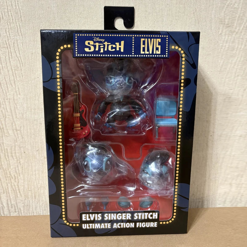 Figurine articulée Stitch - Elvis en Costume Noir