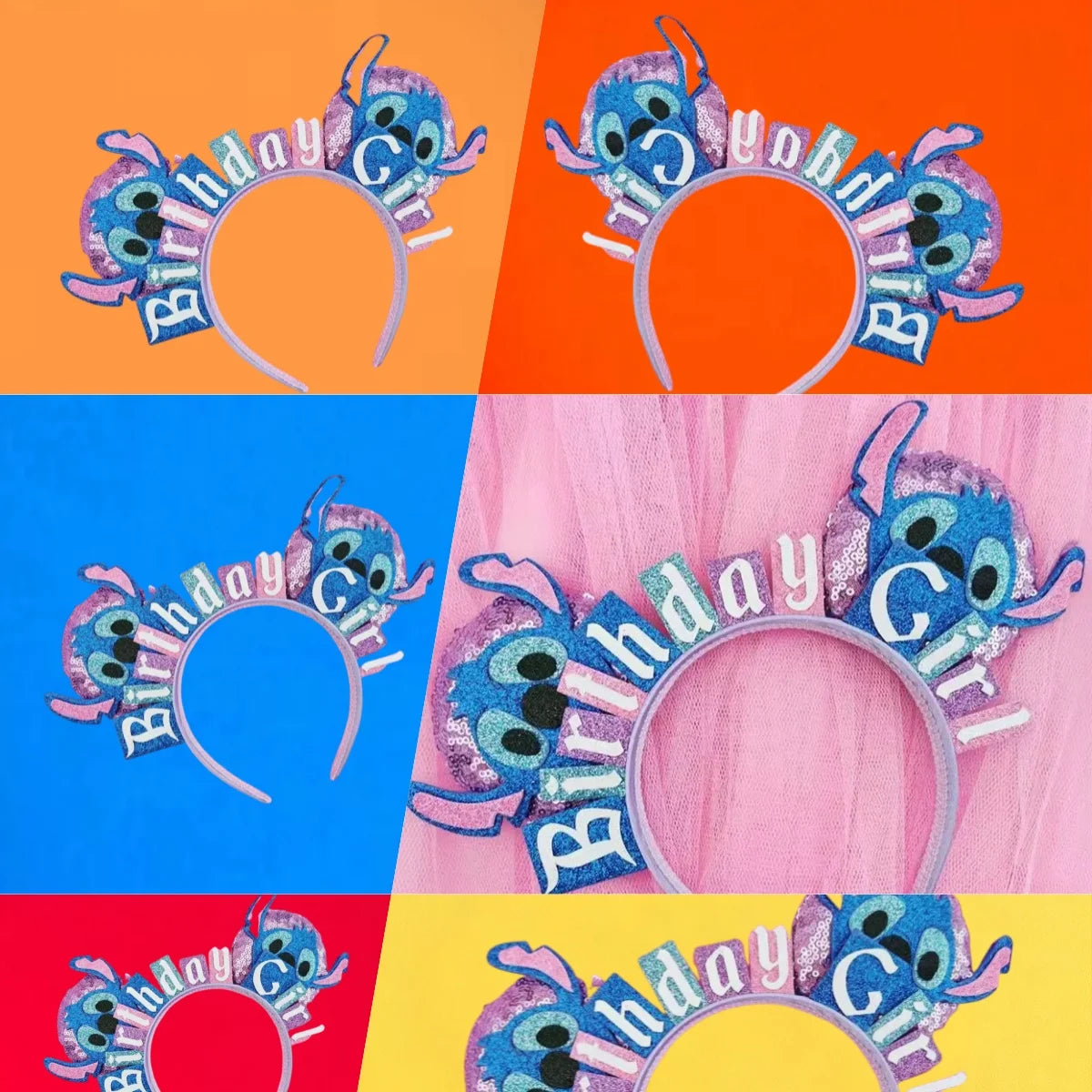 Serre-tête Stitch et Poisson à Sequins Bleus