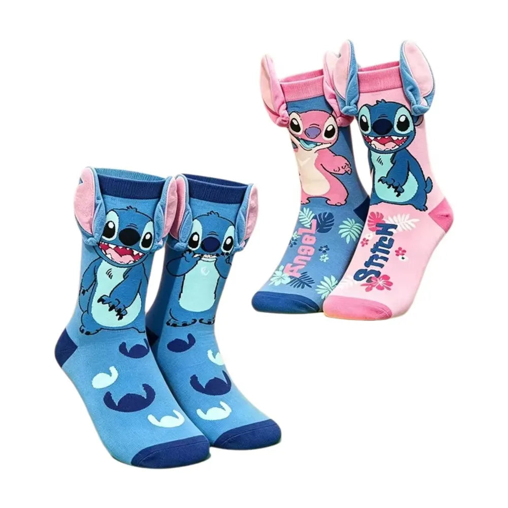 Lot de 2 paires de chaussettes Stitch et Angel - Oreilles