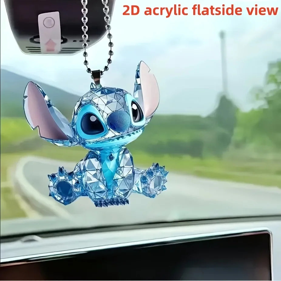 Porte-clés Stitch Bleu à Facettes
