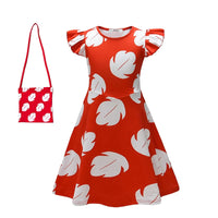 Robe et Sac à Feuilles Blanches