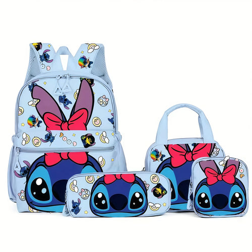Stitch Rucksack-Set – Rote Schleife, 4-teilig