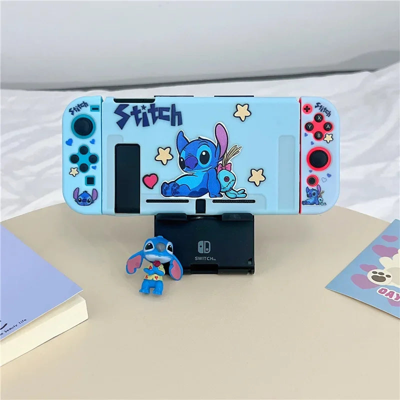 Coque Nintendo Switch Stitch - Fond Bleu Ciel