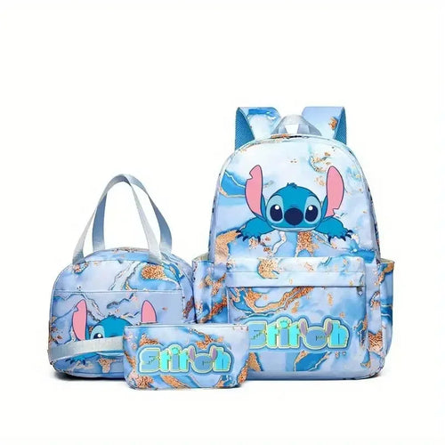 Ensemble sac à dos Stitch - Accoudé Marbré Bleu Clair