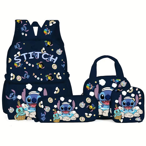 Ensemble sac à dos Stitch - Cuisinier Noir 4 Pièces