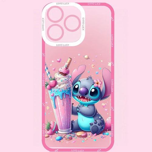 Coque iPhone Stitch - Milkshake Rose
