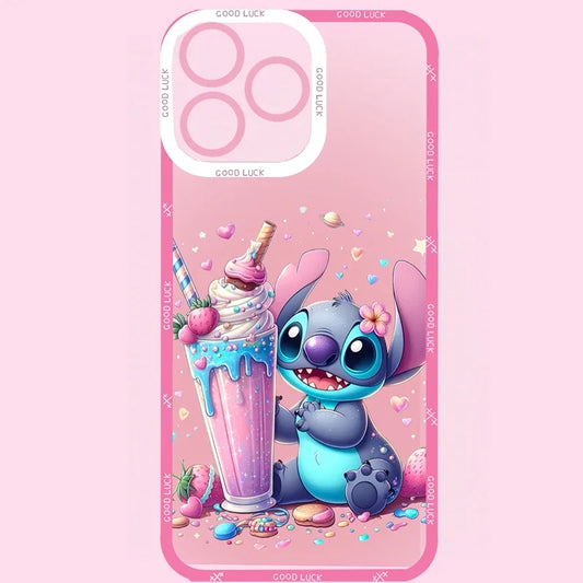 Coque iPhone Stitch - Milkshake Rose