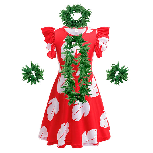 Déguisement Lilo - Robe et Parure de Feuilles