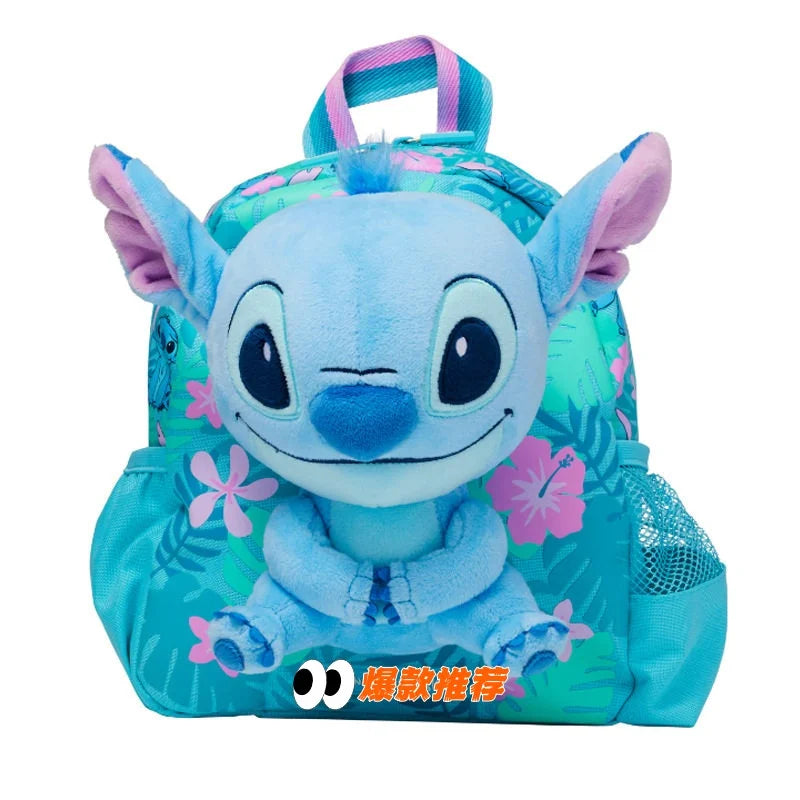 Stitch Small Backpack - Turquoise Floral Plush
